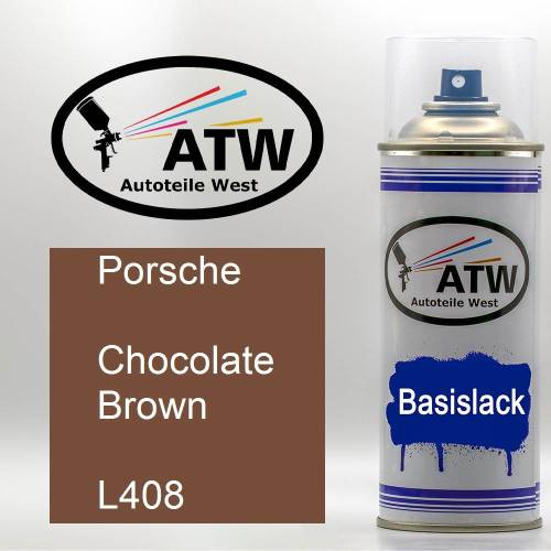 Porsche, Chocolate Brown, L408: 400ml Sprühdose, von ATW Autoteile West.